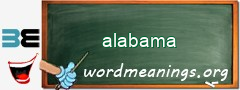 WordMeaning blackboard for alabama